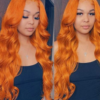 Real Hair Curtain Block Orange