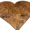 Reasons Why I Love You Wooden Heart Puzzle Romantic Jigsaw Wedding