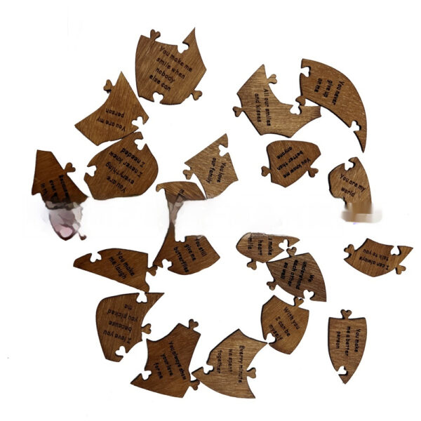 Reasons Why I Love You Wooden Heart Puzzle Romantic Jigsaw Wedding