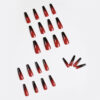 Red and Black Gradient Long Ballet Wear Nails Finished Fake Nail Patch Red and Black Gradient Long Ballet Wear Nails Finished Fake Nail Patch