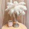 Remote Control Feather Table Lamp USB Battery Power Remote Control Feather Table Lamp USB Battery Power