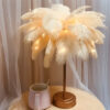 Remote Control Feather Table Lamp USB Battery Power Remote Control Feather Table Lamp USB Battery Power
