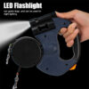 Retractable Dog Leash for Small Dogs Reflective Dual Pet Lead 360