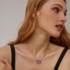 Retro Fashion Dark Red Love Ghost Claw Pendant Necklace Retro Fashion Dark Red Love Ghost Claw Pendant Necklace