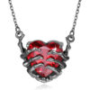 Retro Fashion Dark Red Love Ghost Claw Pendant Necklace Retro Fashion Dark Red Love Ghost Claw Pendant Necklace