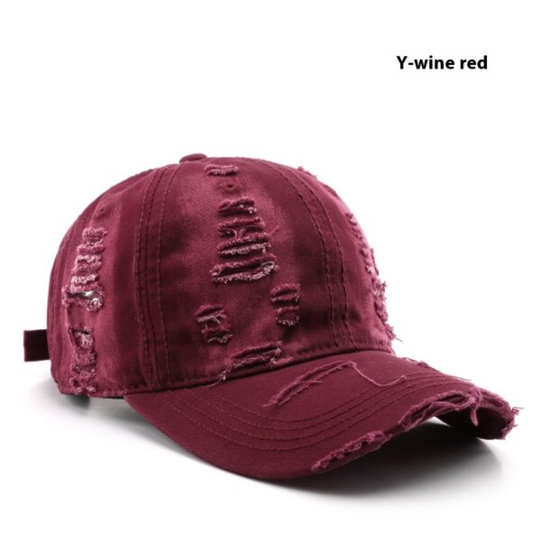 Retro Pure Color Washed Hole Light Board Baseball Cap Retro Pure Color Washed Hole Light Board Baseball Cap