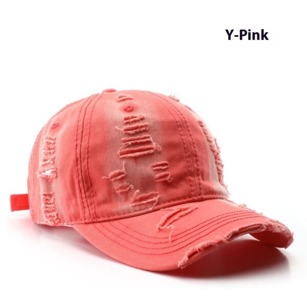 Retro Pure Color Washed Hole Light Board Baseball Cap Retro Pure Color Washed Hole Light Board Baseball Cap