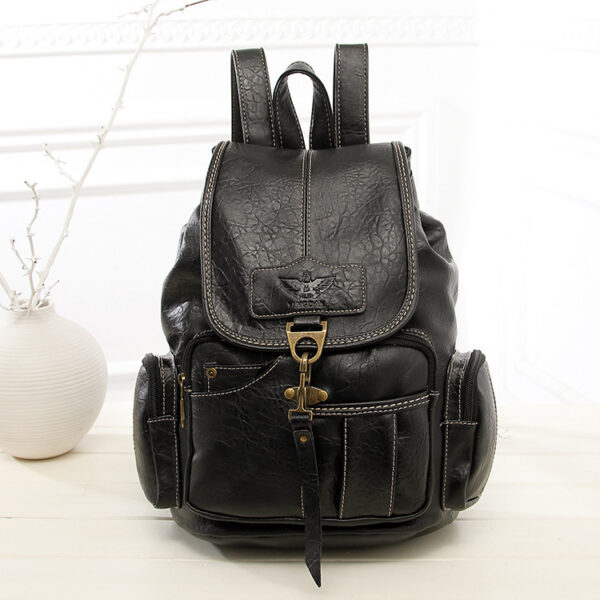 Retro Shoulder Bag Female Fashion Trend Hook Women's Backpack Student Retro Shoulder Bag Female Fashion Trend Hook Women's Backpack Student
