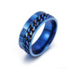 Roman Letter Rotatable Chain Rings Men Digital Titanium Steel Ringfor Roman Letter Rotatable Chain Rings Men Digital Titanium Steel Ringfor