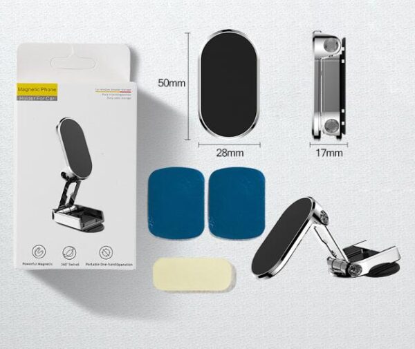 Rotate Metal Magnetic Car Phone Holder Foldable Universal Mobile Stand