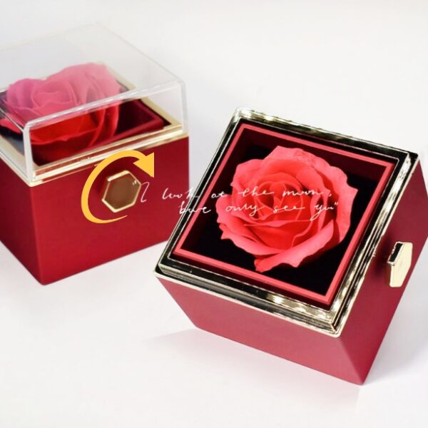 Rotating Soap Flower Rose Gift Box Creative Jewelry Packaging