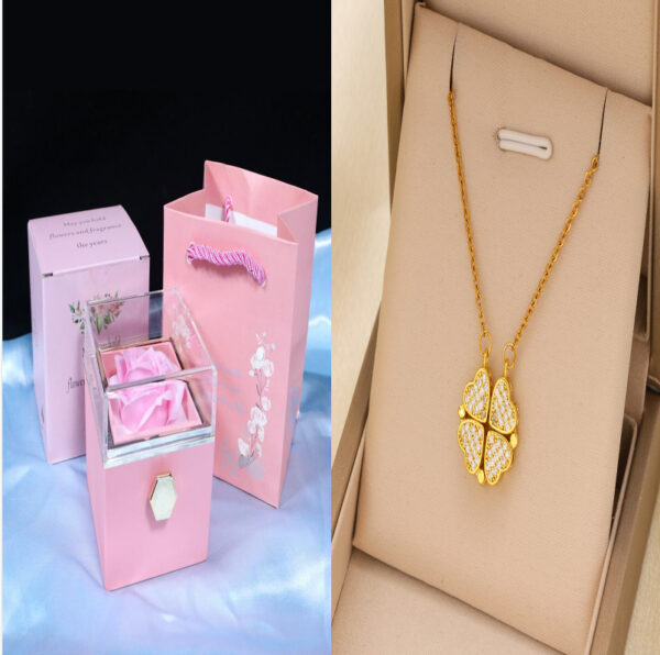 Rotating Soap Flower Rose Gift Box Creative Jewelry Packaging