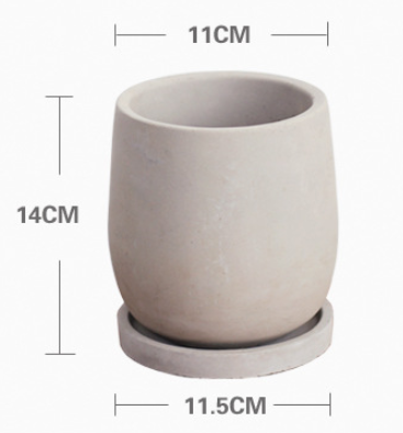 Round Cement Flower Pot Round Cement Flower Pot