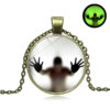 Round Luminous Necklace Halloween Personality Clavicle Pendant Vintage Round Luminous Necklace Halloween Personality Clavicle Pendant Vintage
