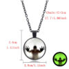 Round Luminous Necklace Halloween Personality Clavicle Pendant Vintage Round Luminous Necklace Halloween Personality Clavicle Pendant Vintage