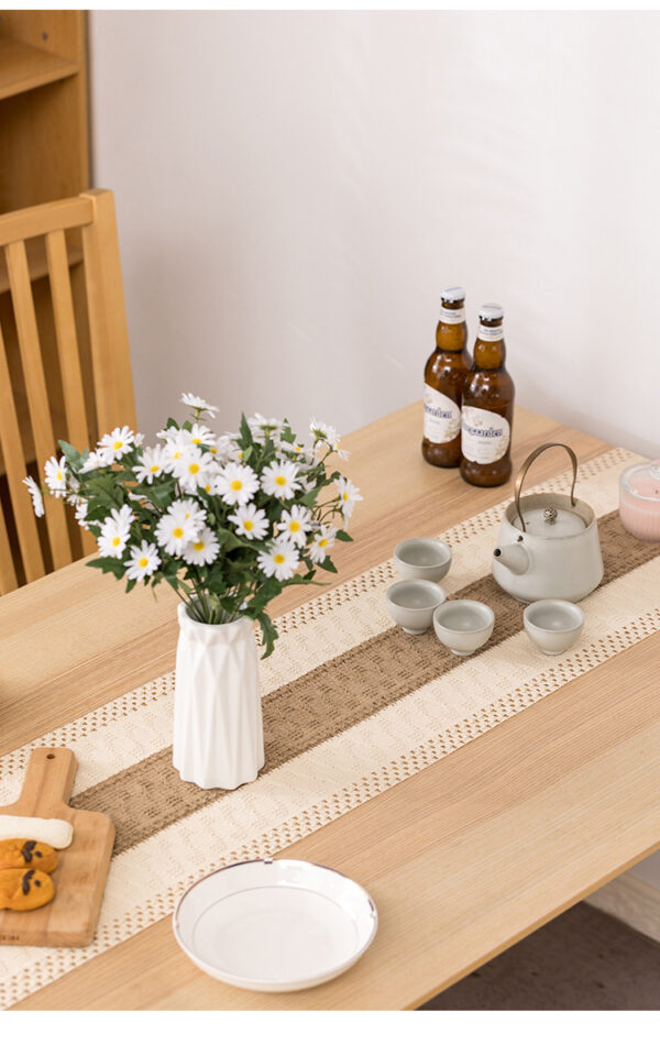 Runner Tassel Hollow Pattern Tea Table Decoration Cover Cloth Runner Tassel Hollow Pattern Tea Table Decoration Cover Cloth