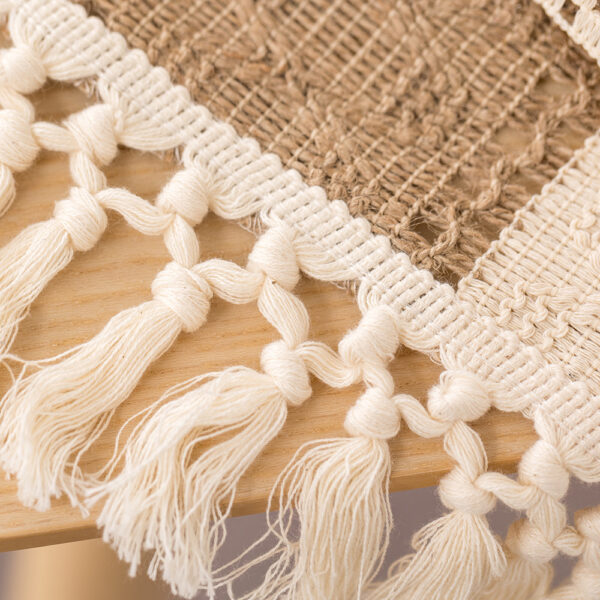 Runner Tassel Hollow Pattern Tea Table Decoration Cover Cloth Runner Tassel Hollow Pattern Tea Table Decoration Cover Cloth