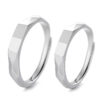 S925 Sterling Silver Rings by Light Reflect Show Surprise Love Pattern