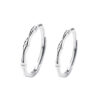 S999 Sterling Silver Bamboo Couple Rings 2-Piece Set Minimalist Niche