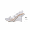 Sandals for Women Summer Transparent PVC Rhinestone Flowers Slingback