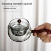 Semi-automatic Rotary Heat-resistant Glass Teapot Lazy Tea Making Semi-automatic Rotary Heat-resistant Glass Teapot Lazy Tea Making