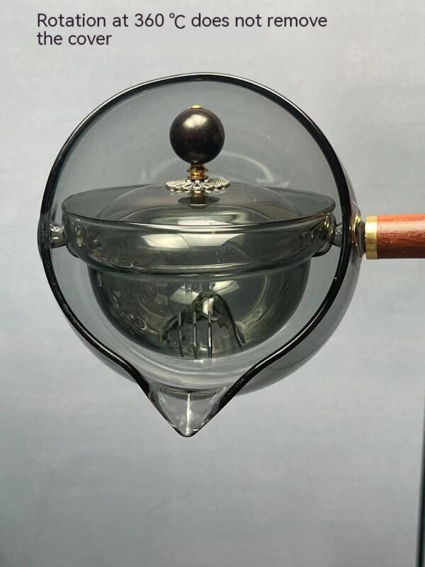 Semi-automatic Rotary Heat-resistant Glass Teapot Lazy Tea Making Semi-automatic Rotary Heat-resistant Glass Teapot Lazy Tea Making