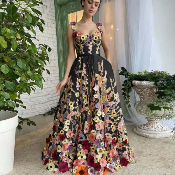 Sevintage Exquisite 3D Flowers Prom Dresses Sweetheart Sevintage Exquisite 3D Flowers Prom Dresses Sweetheart