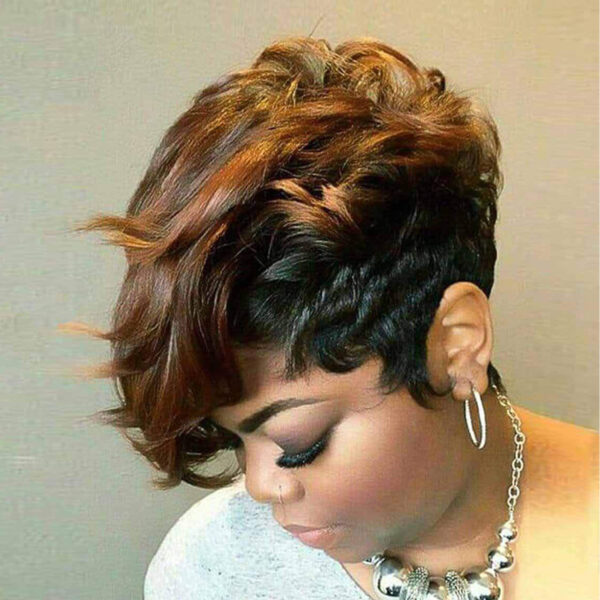 Short Curly Hair Wig Chemical Fiber Headgear Short Curly Hair Wig Chemical Fiber Headgear