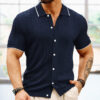 Short-sleeved Polo Shirt Summer Button Lapel Top Fashion Business