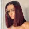 Short Straight 1B-99J Colored Bob Human Hair Wig Short Straight 1B-99J Colored Bob Human Hair Wig