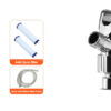 Shower Head Water Saving Flow 360 Degrees Rotating with Small Fan ABS Shower Head Water Saving Flow 360 Degrees Rotating with Small Fan ABS