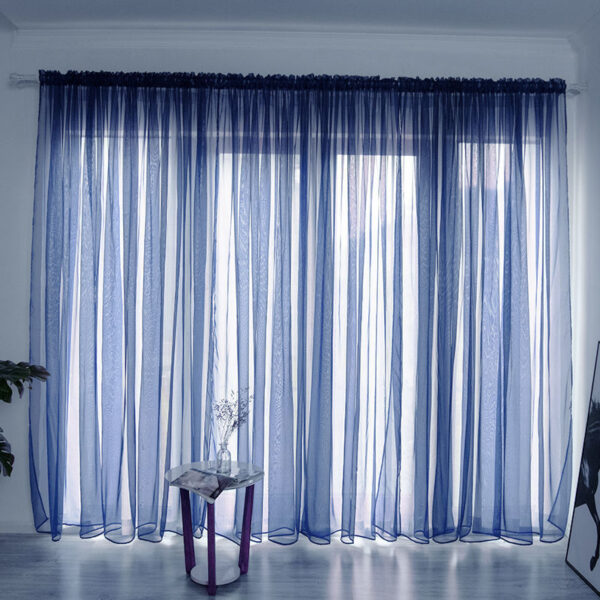 Simple and Modern Balcony Solid Color Gauze Curtain Simple and Modern Balcony Solid Color Gauze Curtain