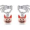 Simple Fashion Halloween Ghost Hand Pumpkin Head Stud Earrings