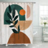 Simple Geometric Shower Curtain Bathroom Polyester Waterproof