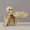 Skull Tray Ornament with Bowl Unique Skeleton Design for Indoor Skull Tray Ornament with Bowl Unique Skeleton Design for Indoor