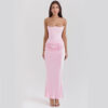 Slim Tube Top Long Dress Sexy Fashion Bandeau Backless Party Evening Slim Tube Top Long Dress Sexy Fashion Bandeau Backless Party Evening