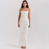 Slim Tube Top Long Dress Sexy Fashion Bandeau Backless Party Evening Slim Tube Top Long Dress Sexy Fashion Bandeau Backless Party Evening