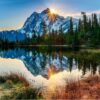 Snow Mountain DIY Painting by Numbers Kits Landscape Paint on Canvas