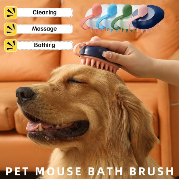 Soft Silicone Pets Hair Remover Comb Handheld Bath Shower Shampoo Soft Silicone Pets Hair Remover Comb Handheld Bath Shower Shampoo