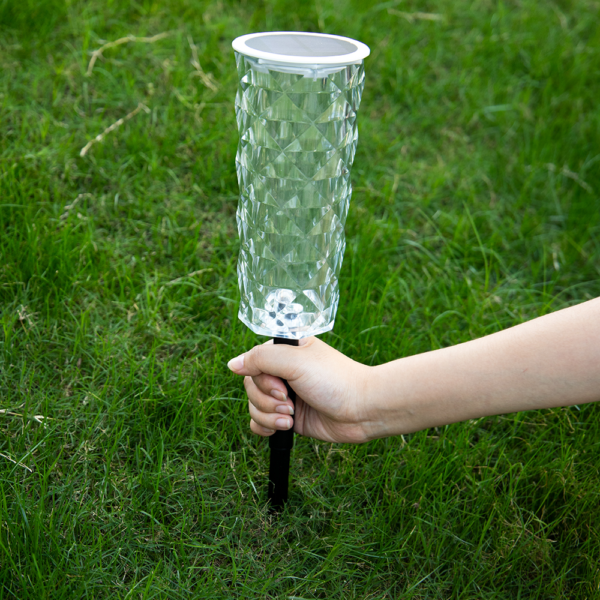 Solar Garden Lamp 10 Colors Changing Crystal Rose Light Shape LED Solar Garden Lamp 10 Colors Changing Crystal Rose Light Shape LED