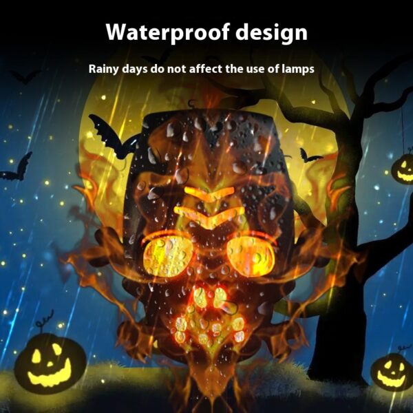 Solar Skull Simulation Flame Lamp Halloween Torch Lawn Ground Plugged Solar Skull Simulation Flame Lamp Halloween Torch Lawn Ground Plugged