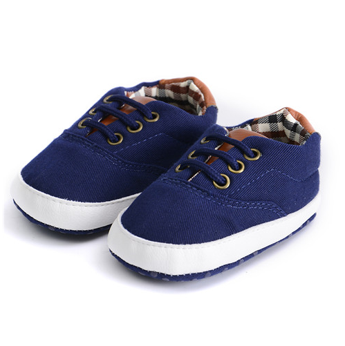 Solid Color Casual Lace Soft Bottom Baby Canvas Shoes Toddler