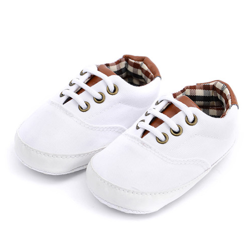 Solid Color Casual Lace Soft Bottom Baby Canvas Shoes Toddler