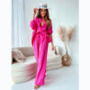 Solid Color Leisure Fashion Long Sleeve Blouse and Pants