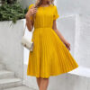 Solid Color Loose Polyester A- Line Skirt for Women Solid Color Loose Polyester A- Line Skirt for Women