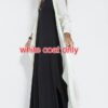 Solid Color V-neck Sleeveless Dress Long Cardigan Jacket Suit for Women