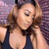 Split Lace Short Curly Hair Mechanism Synthetic Wigs Split Lace Short Curly Hair Mechanism Synthetic Wigs