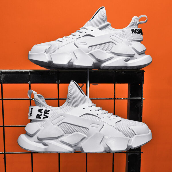 Sports Running Shoes White Men's Summer Breathable Sports Running Shoes White Men's Summer Breathable