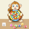 Spot Children's Sticky Ball Dart Board Cartoon Fun Plus Velvet