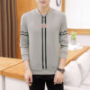 Spring and Autumn Mens Printed Long-sleeved T-shirt Teen Round Neck
